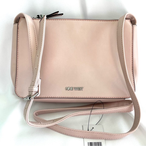 Nine West Prosper Mini Cameo Pink Triple Gusset Crossbody Handbag NEW Retail $69 - Picture 13 of 13